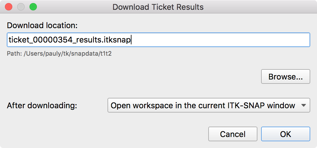 Download dialog